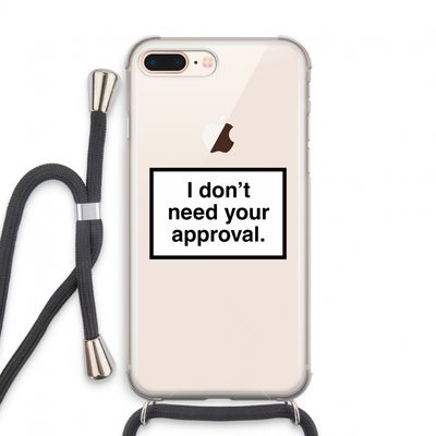 Don't need approval: iPhone 8 Plus Transparant Hoesje met koord