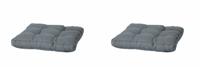 Lounge kussen zit 73x73 Basic Grijs (2 stuks) Madison - Madison