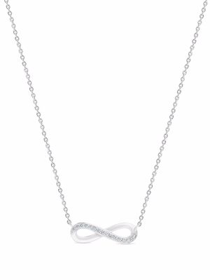 De Beers Jewellers collier Infinity Y en or blanc 18ct serti de diamants - Argent