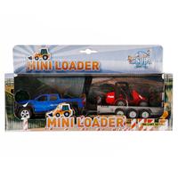 Kids Globe terreinwagen met aanhanger en shovel, 30cm