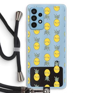 Ananas: Samsung Galaxy A52 Transparant Hoesje met koord