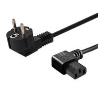Savio Voedingskabel Schuko (M) haaks - IEC C13, haaks 1.2m CL-115