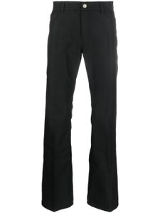 Courrèges logo-embroidered straight-leg trousers - Noir