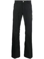 Courrèges logo-embroidered straight-leg trousers - Noir - thumbnail