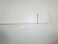 Duco bedieningstang B=60 1000mm Ral9001 (crème wit) - thumbnail