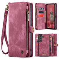 Caseme Samsung Galaxy S25 FE hoes - Vintage 2 in 1 portemonnee - Rood Caseme Samsung Galaxy S25 FE hoes - Vintage 2 in 1 portemonnee - Rood