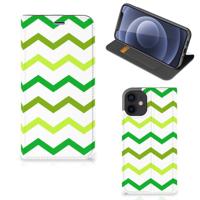 iPhone 12 Mini | Hoesje met Magneet | Zigzag Groen