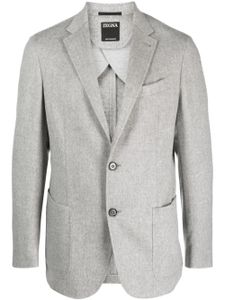 Zegna Oasi cashmere single-breast blazer - Gris