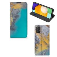 Samsung Galaxy A03s | Standcase | Marble Blue Gold
