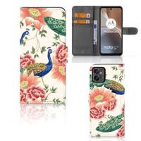 Telefoonhoesje | Met pasjeshouder | voor Motorola Moto G32 Pink Peacock