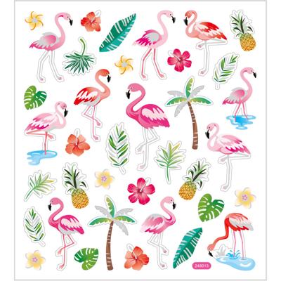 Creativ Company Stickers, flamingo, vel 15x16,5 cm, ca. 37 stuk, 1 vel