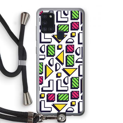 8-bit N°4: Samsung Galaxy A21s Transparant Hoesje met koord
