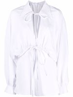 AMI Paris robe courte à fermeture nouée - Blanc