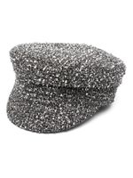 Ruslan Baginskiy casquette gavroche en tweed - Noir