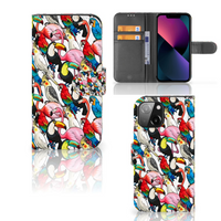 iPhone 13 Mini Telefoonhoesje met Pasjes Birds - thumbnail