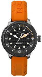 Horlogeband Nautica A16598G Rubber Oranje 22mm