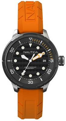 Horlogeband Nautica A16598G Rubber Oranje 22mm