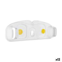 Wandsteun voor Bezems Wit Grijs Polypropyleen 30 x 4,5 x 10 cm (12 Stuks)