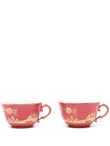 GINORI 1735 tasses en porcelaine Oriente Italiano (lot de deux) - Rouge