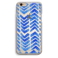 Blauwe pijlen: iPhone 6 / 6S Transparant Hoesje