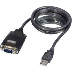 Lindy 42686 seriële kabel Zwart 1,1 m USB RS-232