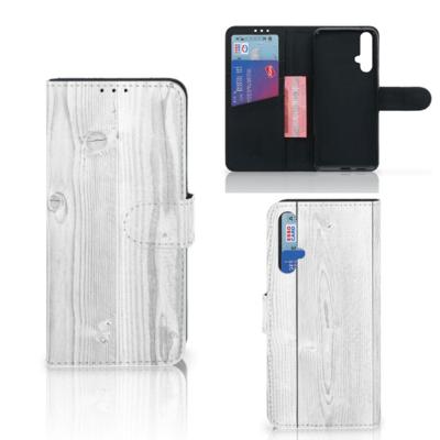 Honor 20 Book Style Case White Wood | Portemonnee hoesje