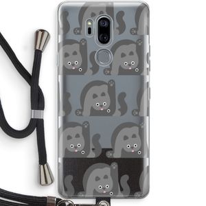 Cats: LG G7 Thinq Transparant Hoesje met koord