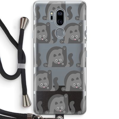 Cats: LG G7 Thinq Transparant Hoesje met koord