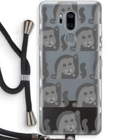 Cats: LG G7 Thinq Transparant Hoesje met koord