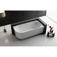 ZEZA Pure half vrijstaand hoekbad - rechts - 170x80x58cm - acryl - glans wit TW-7313R-GW-170