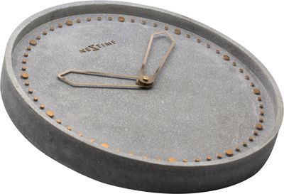 NeXtime NE-3197GS Wandklok Dia. 35 Cm, Polyresin, Grijs