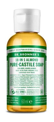 Dr Bronners Liquid soap amandel 60 Milliliter Dr Bronners Liquid soap amandel 60 Milliliter