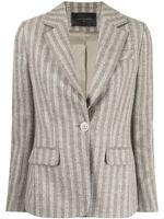 Lorena Antoniazzi blazer rayé en maille texturée - Gris