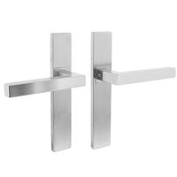 Intersteel Deurklink Vierkant op rechthoek schild blind geborsteld RVS