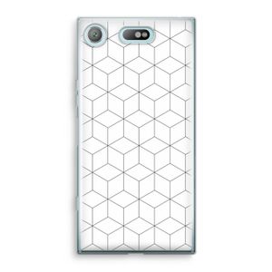Zwart-witte kubussen: Sony Xperia XZ1 Compact Transparant Hoesje