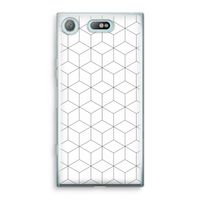 Zwart-witte kubussen: Sony Xperia XZ1 Compact Transparant Hoesje