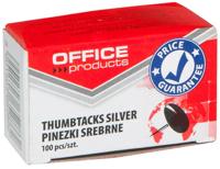 OFFICE products punaises Classic, zilver, doos van 100 stuks
