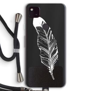 Pluim: Pixel 4a 5G Transparant Hoesje met koord