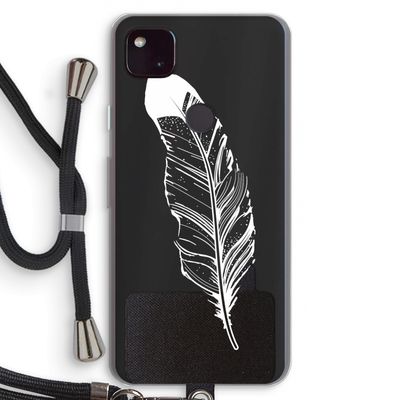 Pluim: Pixel 4a 5G Transparant Hoesje met koord