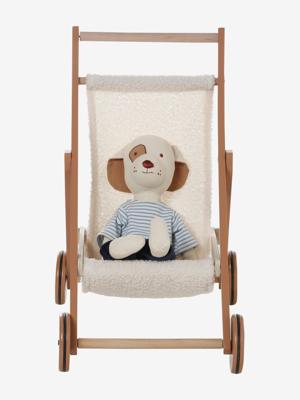 Houten wandelwagen voor babypop karamel