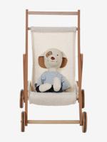 Houten wandelwagen voor babypop karamel