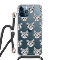 Kitten: iPhone 12 Pro Max Transparant Hoesje met koord
