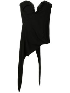 AMBUSH VISCOSE/VOILE CORSET BLACK - Noir