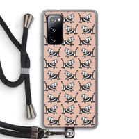 Zwarte poes: Samsung Galaxy S20 FE / S20 FE 5G Transparant Hoesje met koord