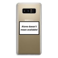 Alone: Samsung Galaxy Note 8 Transparant Hoesje