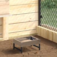 VidaXL Vogeleter zilver 80 x 28 x 13.5 cm gegalvaniseerd staal