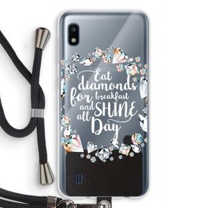 Diamonds: Samsung Galaxy A10 Transparant Hoesje met koord