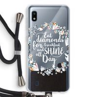 Diamonds: Samsung Galaxy A10 Transparant Hoesje met koord