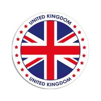 United Kingdom sticker rond 14,8 cm landen decoratie - thumbnail