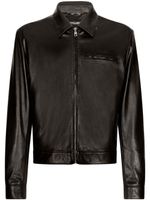 Dolce & Gabbana zip-up leather jacket - Noir - thumbnail